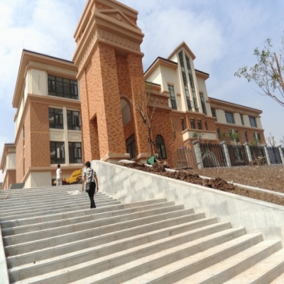 重慶市兩江小學外墻軟瓷，外墻干掛石材